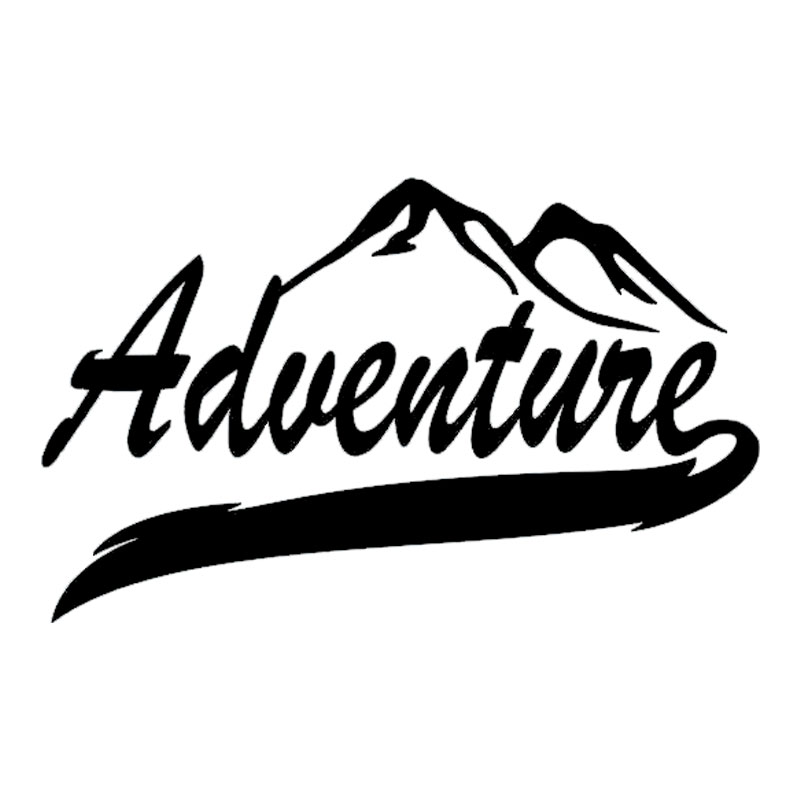 Outdoor Adventure Words - Naklejki samochodowe zabawna przygoda Camping Hiker