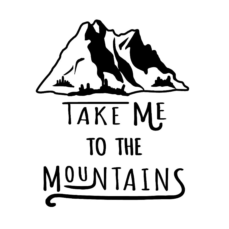 Outdoor Adventure Words - Naklejki samochodowe winylowe 16,7 * 4