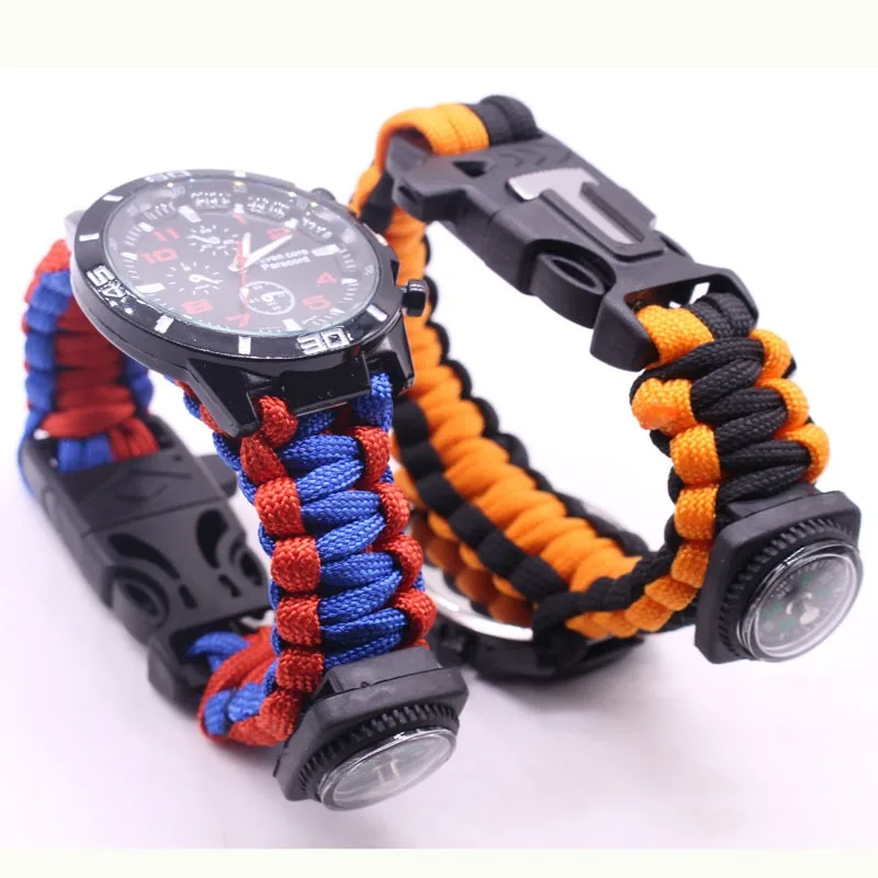Outdoor Adventure Watches - Wielofunkcyjny Zegarek Outdoorowy z Paracordem, Bransoletka
