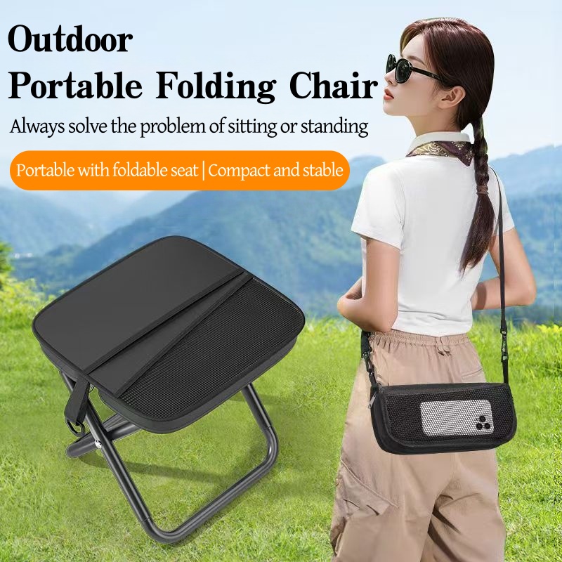 Outdoor Adventure Travel - Składane przenośne krzesło plecakowe 4Q, lekkie
