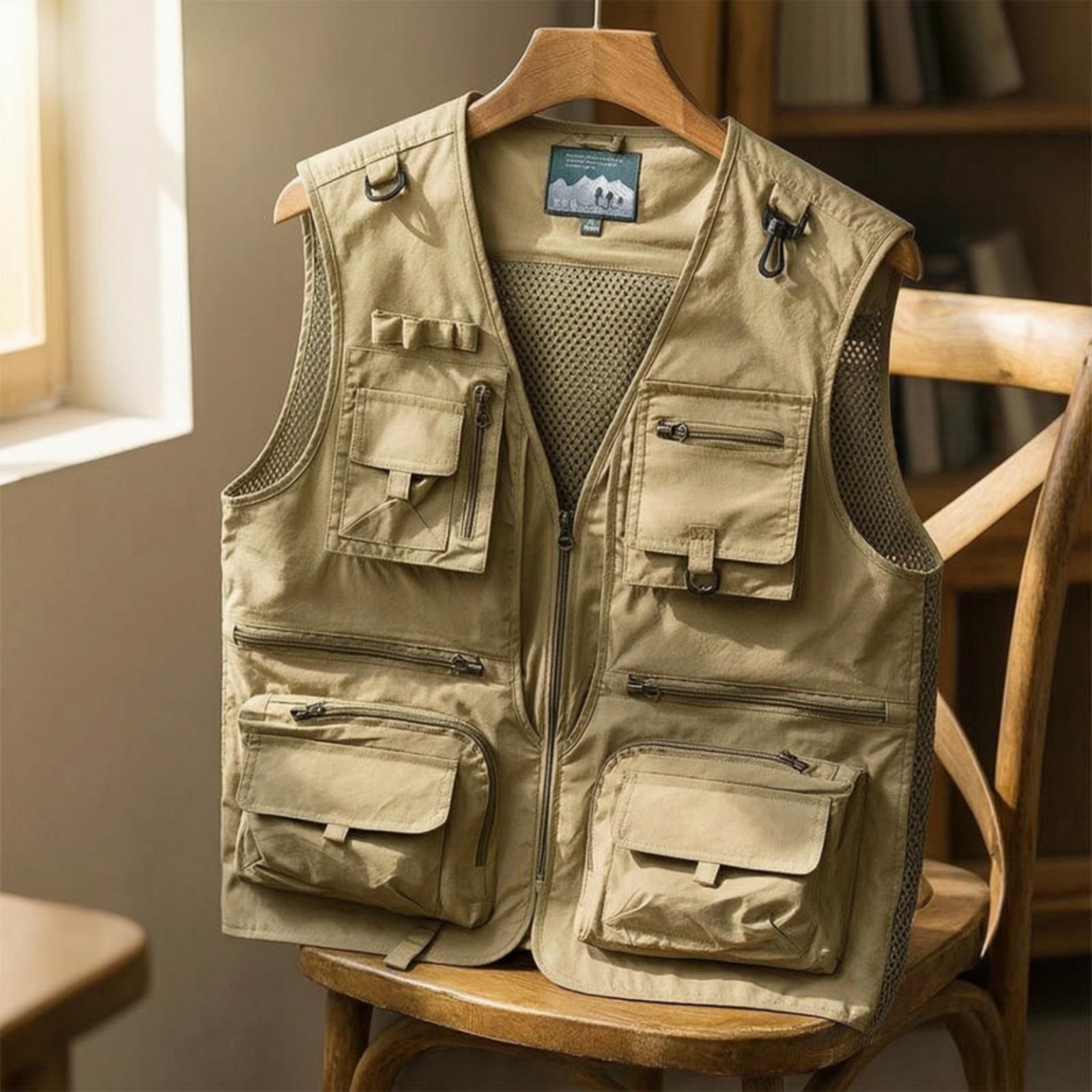 Outdoor Adventure Vest - Męska kamizelka bezrękawnik z nylonu i
