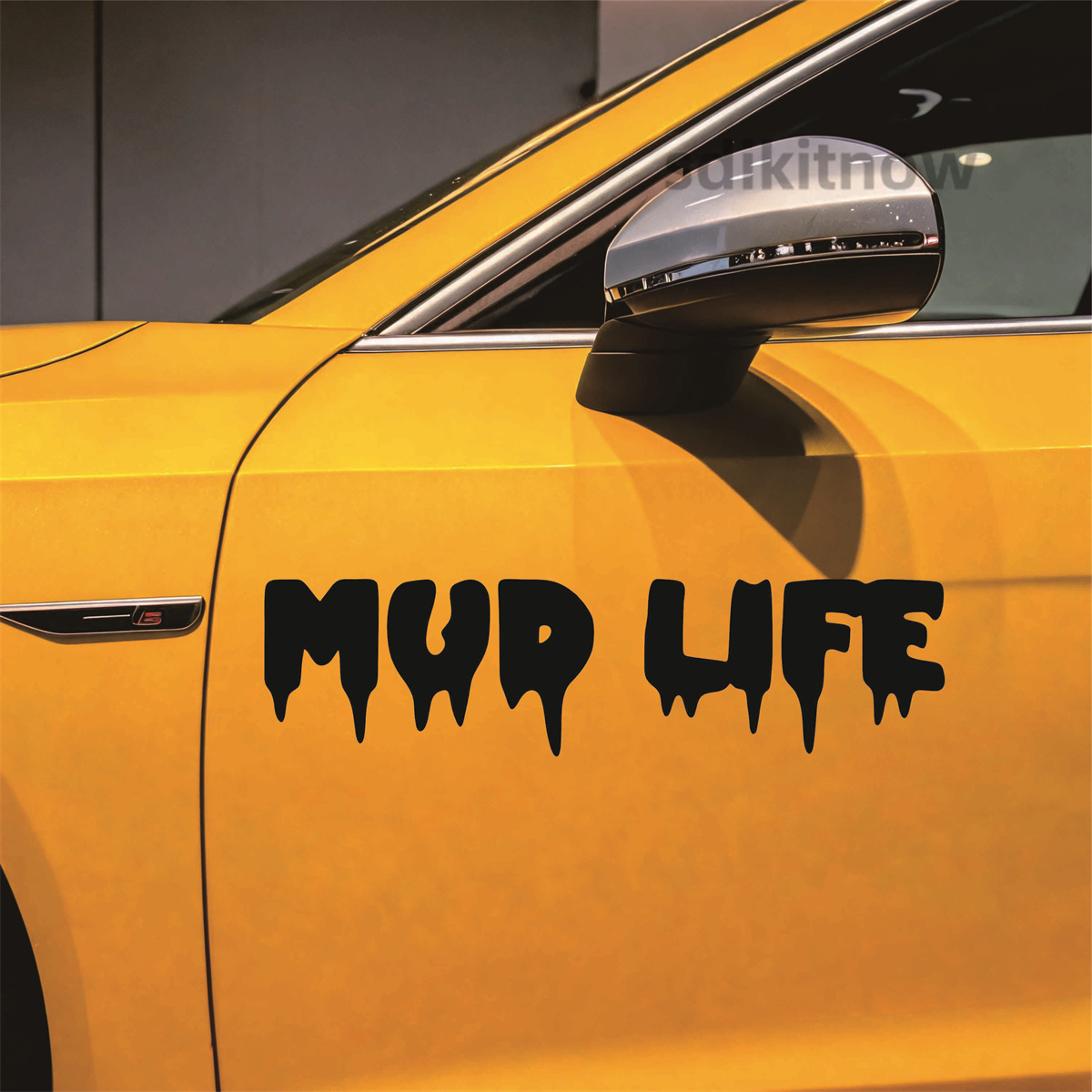Outdoor Adventure Words - Naklejka samochodowa Dripping Mud Life, wodoodporna,