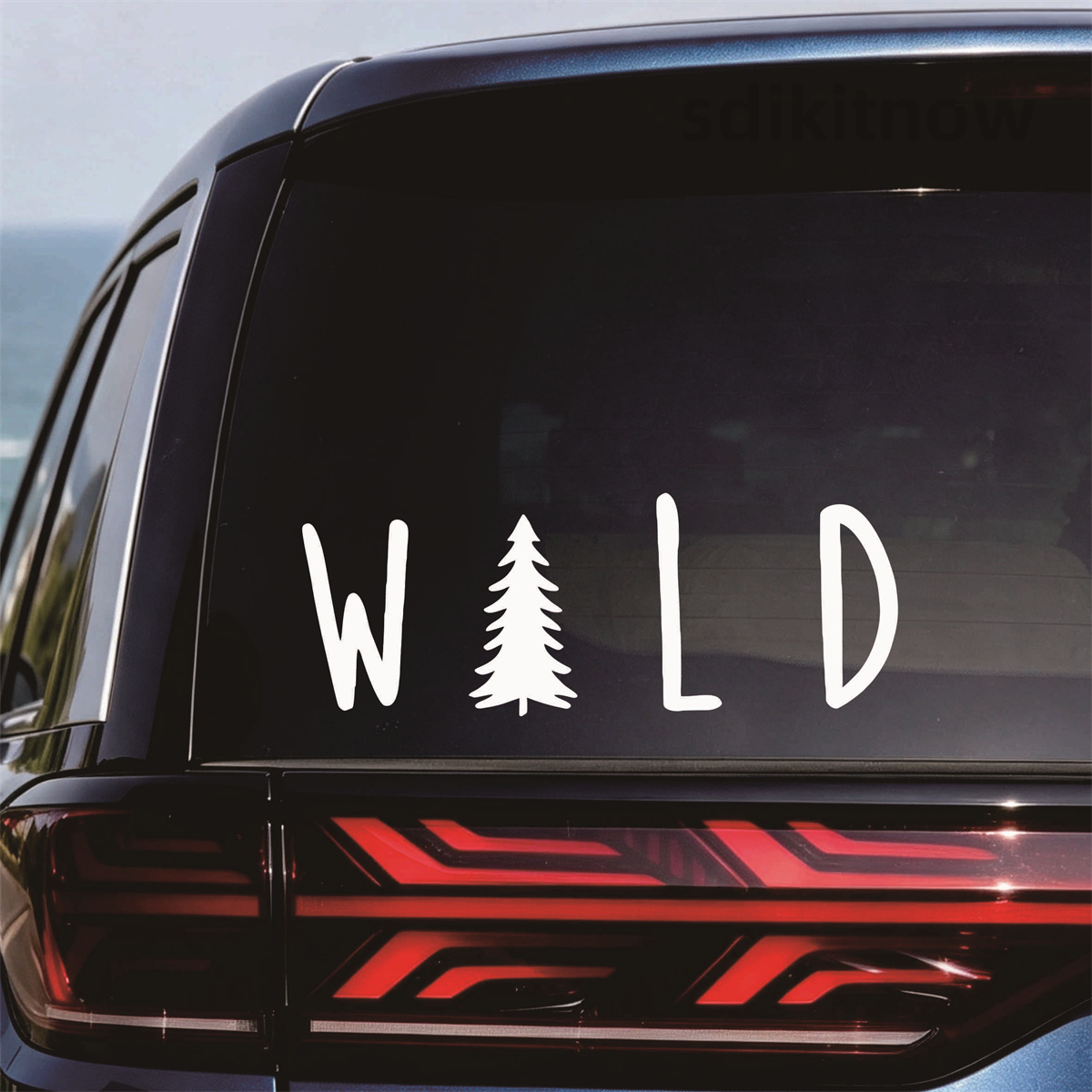 Outdoor Adventure Words - Naklejka winylowa na samochód z motywem