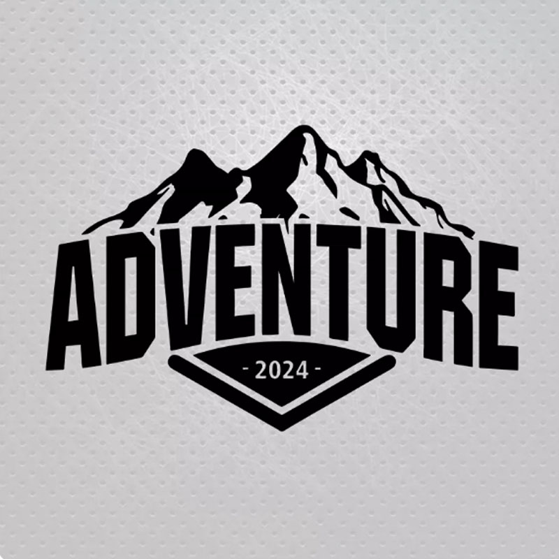 Outdoor Adventure Words - Naklejka na samochód z motywem górskich
