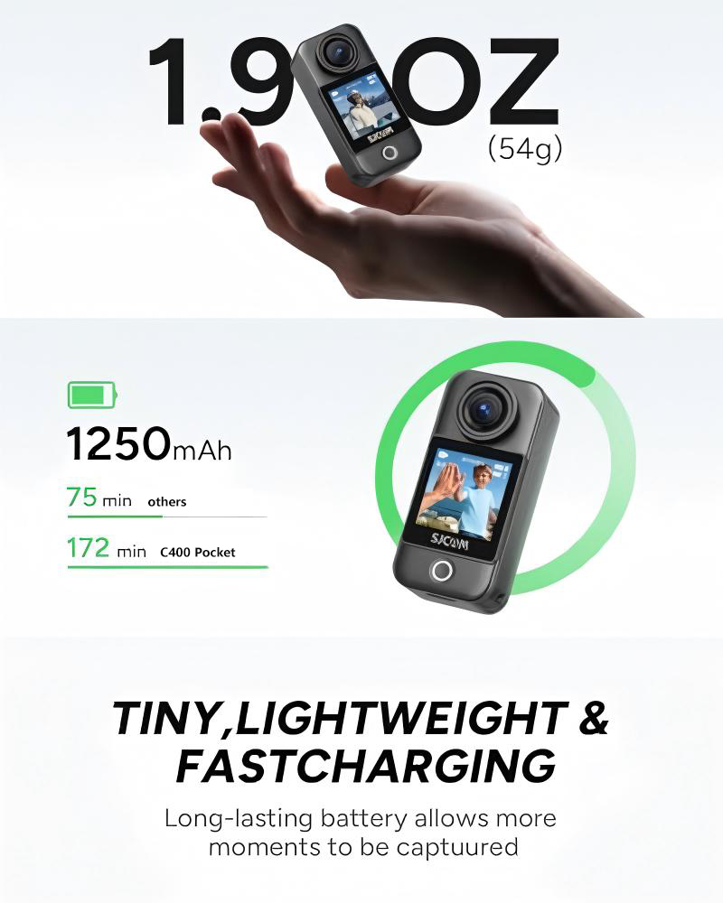 C400 Pocket SJCAM Wearable Mot – Outdoor Adventure Images recenzja i cena