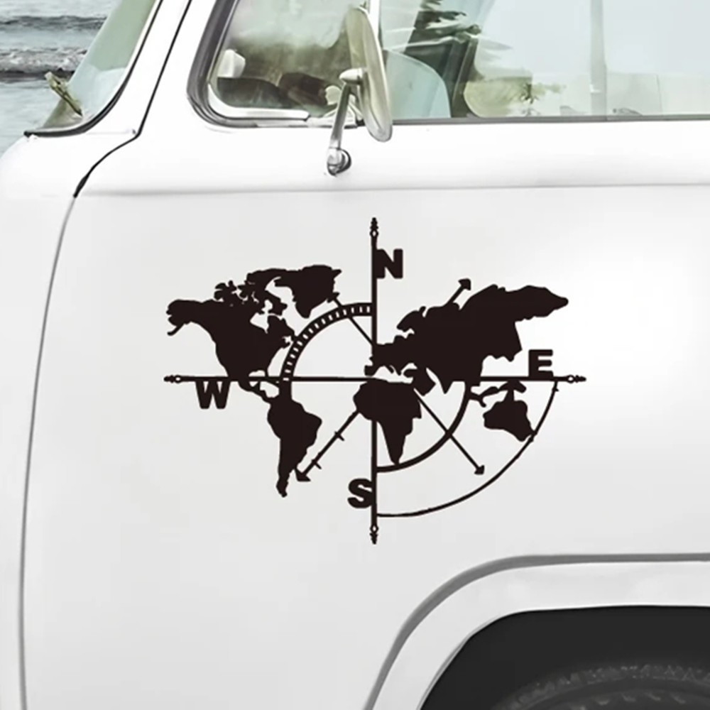 Naklejka winylowa z mapą świat – Outdoor Adventure Jeep recenzja i cena